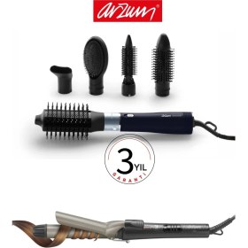 Resim Arzum Revolution Hava Üflemeli 5'i 1 Arada Şekillendirici + Arzum Lisa Saç Maşası 