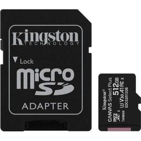 Resim Kingston SDCS2/512G 512 GB MicroSD Canvas Select Plus Hafıza Kartı 