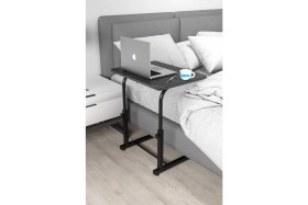 Resim Depolife Yükseklik Ayarlı Laptop Sehpası Kahvaltı Ders Çalışma Bilgisayar Ofis Yemek Çocuk Masası Metal Ayak 