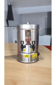 Resim Pegasus 120 Bardak Elektrikli Termostatlı 11 Lt Paslanmaz Çelik Semaver Çay Otomatı Makinesi 