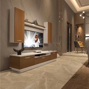 Resim Decoraktiv Trendstyle 5D Mdf Tv Ünitesi Tv Sehpası - Beyaz - Ceviz 