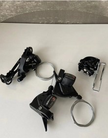 Resim Vertech Bisiklet Ön Ve Arka Vites Seti Siyah 