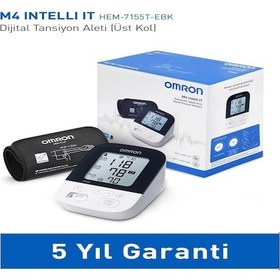 Resim Omron M4 Intelli IT Üst Koldan Tansiyon Aleti – Bluetooth, Akıllı Manşetli, 2 Kullanıcılı, 5 Yıl Garantili 