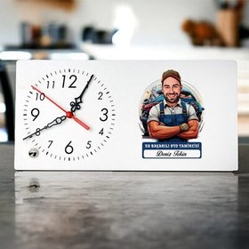 Resim Karikatürlü En Başarılı Oto Tamirci Masa Saati 
