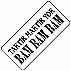 Resim Taktik Maktik Yok Yazılı Sök-tak-pratik Vantuzlu Dekor Plaka 