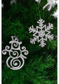 Resim Waldern 12li Simli Gümüş Yılbaşı Çam Ağacı Süs 