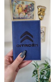Resim EFE DERİ Citroen Deri Dikişli Ruhsat Kılıfı Kabı Oto Araç Ruhsatlık Ruhsat Koruyucu 
