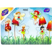 Resim Nessiworld Ahşap Tutmalı Peri Kızı Puzzle 