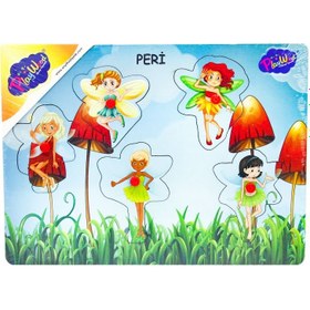 Resim Nessiworld Ahşap Tutmalı Peri Kızı Puzzle 