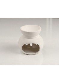 Resim Papatya Buhurdanlık | Seramik Bisküvi Boyanabilir Obje (Ham Ürün) 