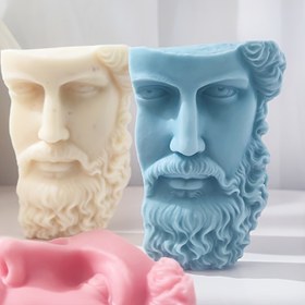 Resim El Yapımı Sakal Mumları İçin Silikon Kalıp - Gerçekçi Yüz Tüyü Tasarımı ile Soyut Sanatsal Yarım Yüz Heykeli, Mum, Reçine, Alçı, Sabun İçin Premium El Sanatları Aracı - Erkekler İçin Ev Dekoru Hediyesi, Mum Yapımı Malzemeleri, Benzersiz Ev Dekoru, Detaylı El Sanatları, Dayanıklı Silikon 