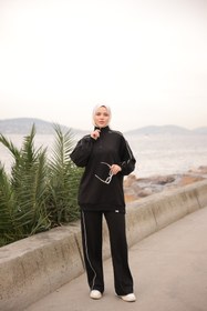 Resim Ryzi Moda Kadın Tesettür Eşofman Takımı Fermuarlı Alt Üst Takım 