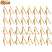 Resim 30'lı Paket Mini Ahşap Şövaleler - Sanat, El İşleri, Fotoğraflar ve Kartvizitler için Sağlam A-Kafes Masaüstü Sergi Standları - Yatak Odası, Oturma Odası, Çalışma Alanı için Çok Yönlü Ev & Ofis Dekoru, Pürüzsüz Yüzeyli, Ev Dekorasyonu ve Aksesuarlar 