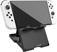 Resim Nintendo Switch ile uyumlu ayarlanabilir stand, Switch OLED/Switch Lite konsolu oynatma ve şarj için katlanabilir taşınabilir kompakt oyun standı, 5 yükseklik ayarlı anahtar tutucu (pembe) 