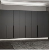 Resim Minar Kale 210 Cm 8 Kapaklı 4b Raf Portmanto Byz Mbr Çizgili Ant 