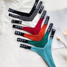 Resim 7'li Paket Kadınlar İçin Rahat Minimalist Kabartmalı Naylon & Elastan Tangalar - Esnek Bel Bandı ile Yumuşak Stretch V-String İç Çamaşırları, Günlük Kıyafetler için 7 Düz Renk 
