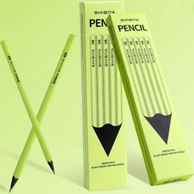 Resim 10 Adet Bambu Yeşil Siyah Ahşap Kalem 10 HB/2B Yüksek Kalite Görünüm, Dayanıklı Premium Sert Uçlu Pürüzsüz Yazım ve Çizim için Pastel Kalemler, İnceleme Seti, Kawaii Kurallar Okul Malzemeleri Ofis Stasyoneri Zarif Tasarım Şık Desenli Mukavemetli İmalat Üst Dereceli Ağaç Karikatür Sanatsal Öğrenciler 