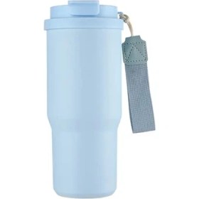 Resim Oein Yaz Vakum Saman Su Kupası Bingba Cup Öğrenci Okul Kupası Büyük Kapasiteli Termos Kupası Halat Kahve Kupası Kapasitesini Taşıyacak: 750ML/RENK: Açık Mavi (Yurt Dışından) 