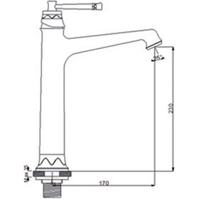 Resim Newarc Pera Çanak Lavabo Bataryası Altın 961001 