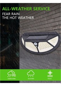 Resim Konyax Fonksiyonel Sensörlü 102 Ledli Solar Bahçe Lambası Renkli 