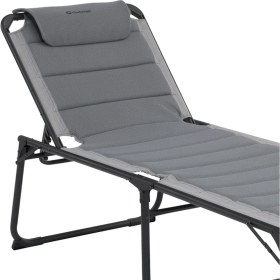 Resim Outwell Samoa Premium Ultra Konforlu 5 Pozisyonlu Katlanır Şezlong Grey 