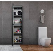 Resim Galata Boy Dolabı Antrasit 140X35X34 Cm 