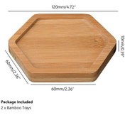 Resim Altıgen-2 Adet Saksılar Su Tepsisi Bahçe Saksı Aksesuarları Butik Basit Ev Kare Tepsi Bambu Saksı Tepsileri 