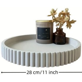 Resim Willowhaven Vintage Boho Ahşap Dekoratif Tepsi Yuvarlak Masa Dekoru Ve Tütsülük 