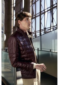 Resim Ncs Jeans Su Geçirmez Regular Fit Erkek Şişme Suni Deri Mont Bordo 4528 Bordo 