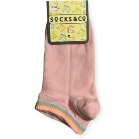 Resim socks&co Düz Renk Çocuk Patik Çorap 