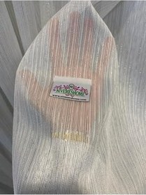 Resim Çizgili 1/3 Sık Pileli Tül Perde,Gümüş 150 X 260 