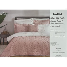 Resim Özdilek Yatak Örtüsü Ve Nevresim Takımı Blume Pudra Çok Renkli 