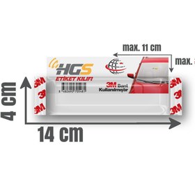 Resim Boss Tape 3M Yapıştırıcılı PVC HGS Kılıfı Otopark Giriş Etiket Kılıgı 