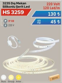Resim Dış Mekan Silikonlu Şerit Led, Günışığı Hs 3259 