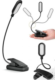 Resim ALASTOR LED Klipsli Mini Kitap Okuma Lambası Mandallı Pille Çalışan Işık Masa Lambası Kitap Okuma Işığı DİK 