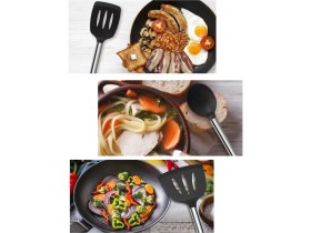 Resim Valletta Guojin 26 Parça Paslanmaz Çelik Silikon Uçlu Spatula Mutfak Seti Siyah 