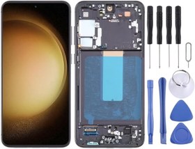 Resim Samsung S23 Plus Uyumlu Lcd Ekran Dokunmatik Full Çıtalı Oled Siyah SM-S916 