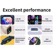 Resim Pazly Aw18 1.69 Hd Ekranlı Ip68 Su Geçirmez 43mm Kadran Akıllı Saat (İthalatçı Garantili) 