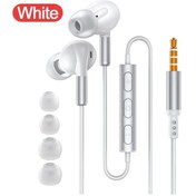 Resim Beyaz 3.5mm Usb Type C Kulaklıklar Hifi Surround Ses Mikrofonlu 3.5mm Kablolu Kulaklıklar Galaxy S24 S23 S22 Ultra İphone 15 Pro Max 