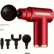Resim 6 adet Set ile Tüm Aksesuarlar 6 Hızlı Derin Doku Masaj Tabancası 4 Başlıklı - Taşınabilir, USB Şarj Edilebilir Kokusuz Tam Vücut Kas Rahatlatma, Ev ve Ofis için Profesyonel Masaj Aracı, Masaj Tabancası | Ergonomik Tasarım | Dayanıklı Plastik 