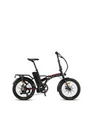 Resim Kron Elektrone Pasific 20 Jant E-Bike MD 7 Vites Siyah-Füme Kırmızı Elektrikli Katlanır Bisiklet 