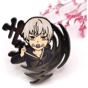 Resim Oazismarket Jujutsu Kaisen Anime Metal Enamel Pin - Çizgi Film Karakteri Aksesuar Gümüş Kaplama 