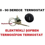 Resim Demirdöküm Uyumlu Termosifon Termostat 0 - 90 Derece Şofben Otomatiği 