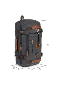 Resim Necati Çanta 15,6 Laptop Bölmeli Kanvas Kumaş Dağcı & Seyehat & Günlük Çok Gözlü Hem Sırt Hem Omuz & El Çantası Siyah-1612 Siyah 