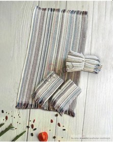 Resim 9'lu Naturel Gökkuşağı Mutfak Kurulama Peçetesi, Sunum Havlusu 30x50cm 