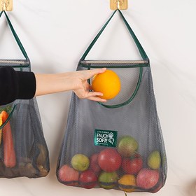 Resim 1 adet Asılı Ağ Depolama Çantası Saplı Meyve ve Sebzeler için, Mutfak Zencefil Sarımsak Gıda Saklama Ağı Cebi 