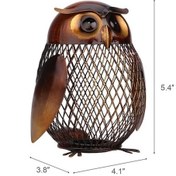 Resim Novahub El Yapımı Baykuş Şekilli Metal Kumbara - Dekoratif Para Saklama Seti 