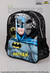 Resim Batman Lisanslı Tek Bölmeli Küçük Boy 32 Cm Anaokul,beslenme Ve Kalem Çantası,beslenme Kabı,diş Fırç 