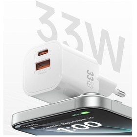 Resim Wiwu Wi-g017 Cube Serisi Type-c Pd & Usb-a Gan Tech Pd Hızlı Şarj Mini Şarj Başlığı 33w Beyaz 