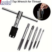 Resim M3-M8 Metrik Vida Dişleri ile Ayarlanabilir T-Kolu Musluk Anahtarı Seti - Metal İşçileri, DIY Tamirleri & El İşleri için Dayanıklı El Aleti 